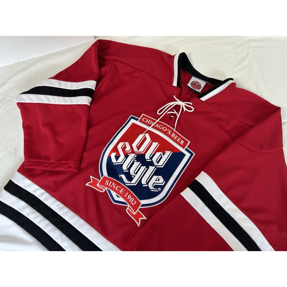Old Style Beer Hockey Jersey K1 Sportswear Men's XL Red